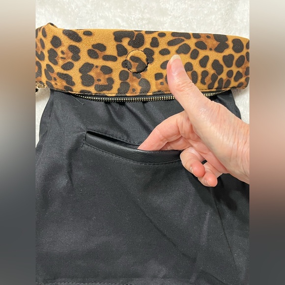 Sole Society Leopard Print Foldover Clutch w/ Tassel Mob Wife Night Out - Picture 10 of 12